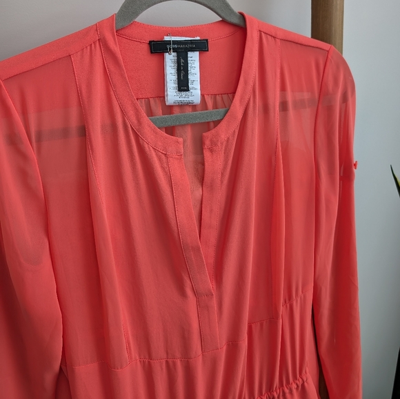 BCBGMAXAZRIA Long Sleeve Open Back Dress - Picture 2 of 5